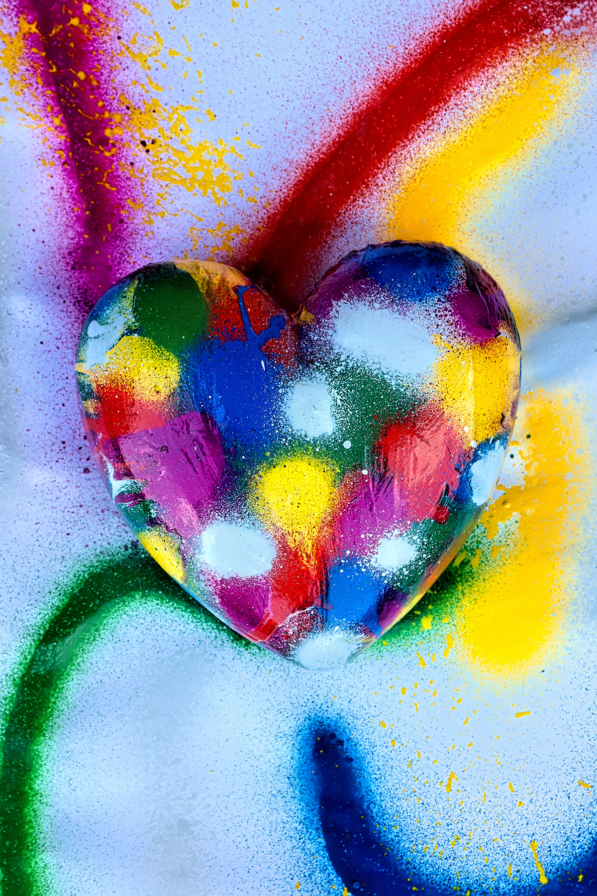 colorful painted heart<br />
